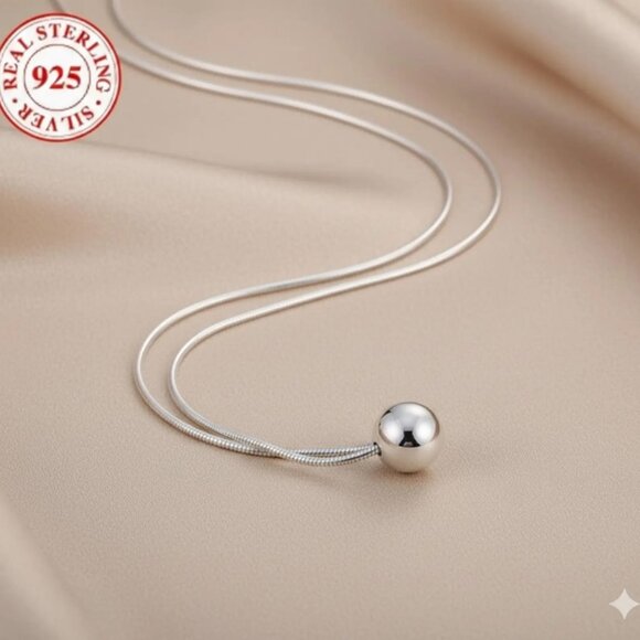 Minimalist Single Pearl Necklace, Elegant 925 silver Choker ITS FOR HER!! - Picture 3 of 6